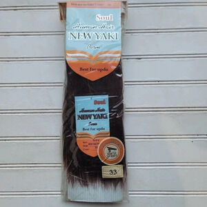 Soul Human Hair New Yaki Perm Best For Updo Color #33